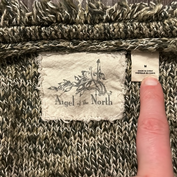 Anthropologie Women’s Angel of the North Sweater Cardigan - Size Medium, Green - Picture 5 of 7